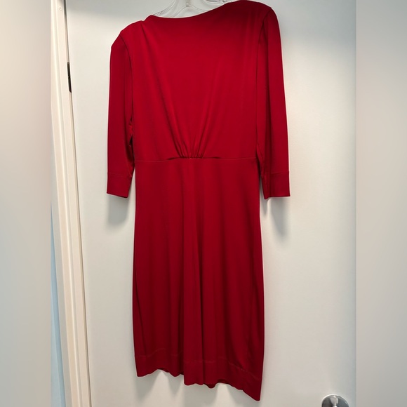 Donna Ricco Red Ruffle Midi Dress - Picture 3 of 7